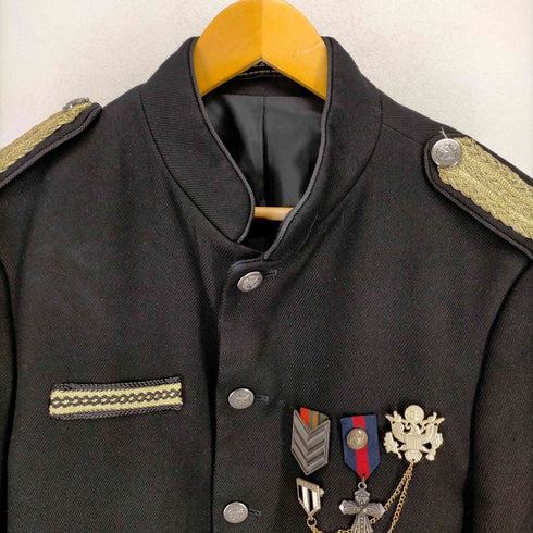 ザラ ZARA 銀ボタン ロゴ装飾軍服 メンズ US:40