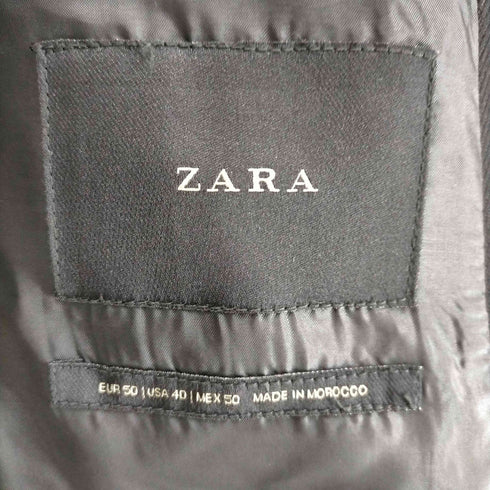 ザラ ZARA 銀ボタン ロゴ装飾軍服 メンズ US:40