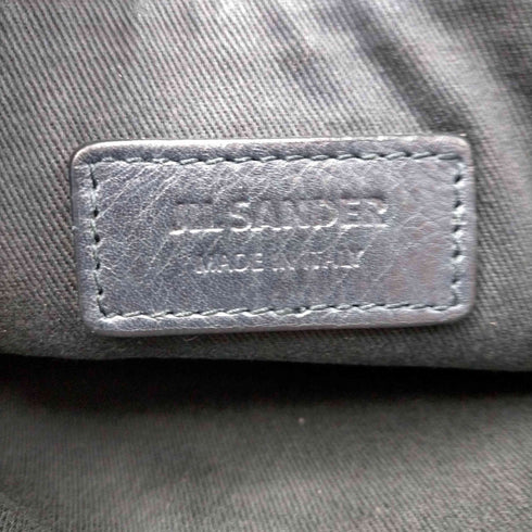 ジルサンダー JIL SANDER イタリア製 ロゴ エンボス レザー クラッチバッグ メンズ