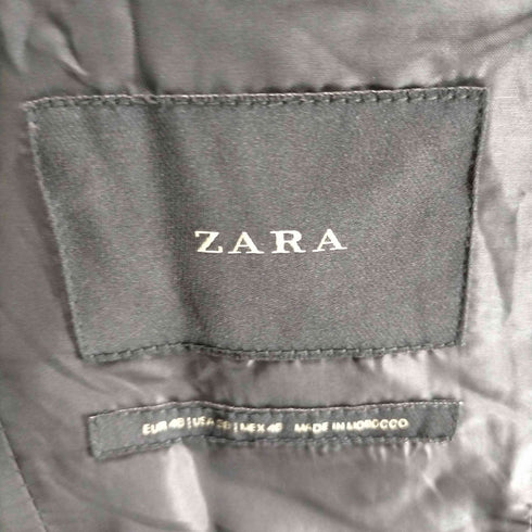 ザラ ZARA 銀ボタン ロゴ装飾軍服 メンズ UK:40