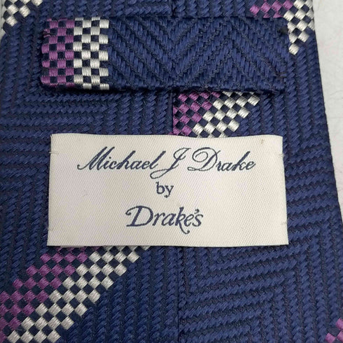 ドレイクス Drakes ストライプ シルク ネクタイ メンズ