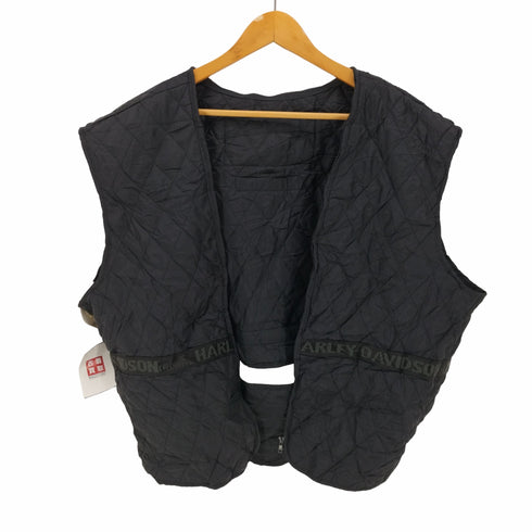 ハーレーダビッドソン HARLEY-DAVIDSON 80-90s ヴィンテージ ブランドロゴ ライン キルティング ライナー ベスト ジャケット メンズ 3XL