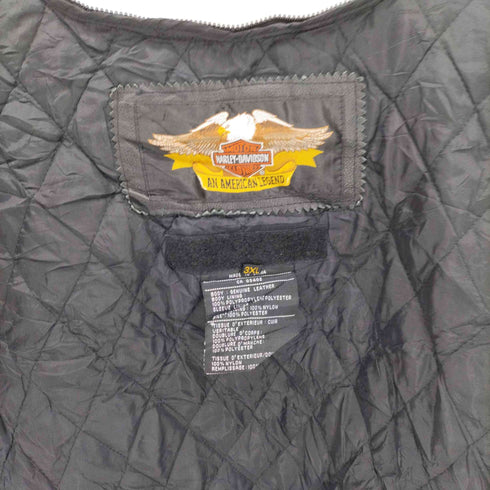 ハーレーダビッドソン HARLEY-DAVIDSON 80-90s ヴィンテージ ブランドロゴ ライン キルティング ライナー ベスト ジャケット メンズ 3XL