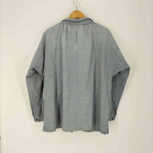 1930S Butcher Smock J.URANSARD 千鳥格子 シェルボタン ブッチャー プルオーバー スモック ラペルボタン メンズ
