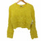 ザラ ZARA Cable Knit Sweater Pompom コットンニット レディース import:L