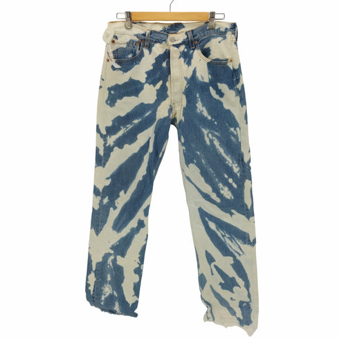 00s USA製 Levis 501 ブリーチ加工 カットオフ リメイク デニム パンツ メンズ W34/L32