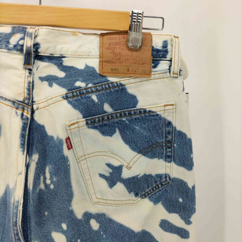 00s USA製 Levis 501 ブリーチ加工 カットオフ リメイク デニム パンツ メンズ W34/L32