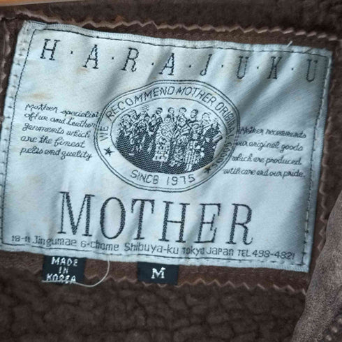 ハラジュクマザー HARAJUKU MOTHER G-1 レザージャケット ボアライナー メンズ M