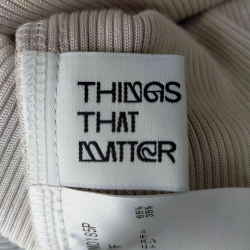 thingsthatmatter LAYERED BRIGHT PLATING RIB TOPS リブニット レディース FREE