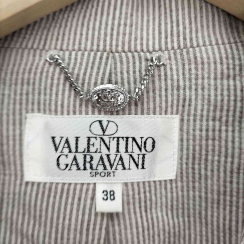 ヴァレンティノガラヴァーニ VALENTINO GARAVANI シアサッカー ストライプ 2B テーラードジャケット レディース FR:38