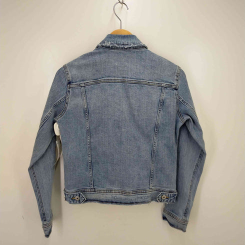 ザラ ZARA ダメージ加工 デニムトラッカージャケット レディース import:XS