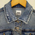 ザラ ZARA ダメージ加工 デニムトラッカージャケット レディース import:XS