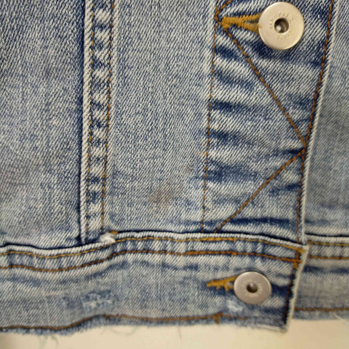 ザラ ZARA ダメージ加工 デニムトラッカージャケット レディース import:XS
