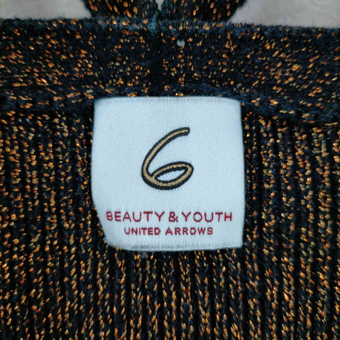 ロクビューティーアンドユースユナイテッドアローズ 6 BEAUTY & YOUTH UNITED ARROWS LAME CARDIGAN レディース