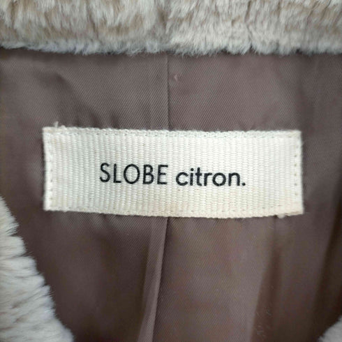 スローブシトロン SLOBE citron フェイクファーフードブルゾン レディース