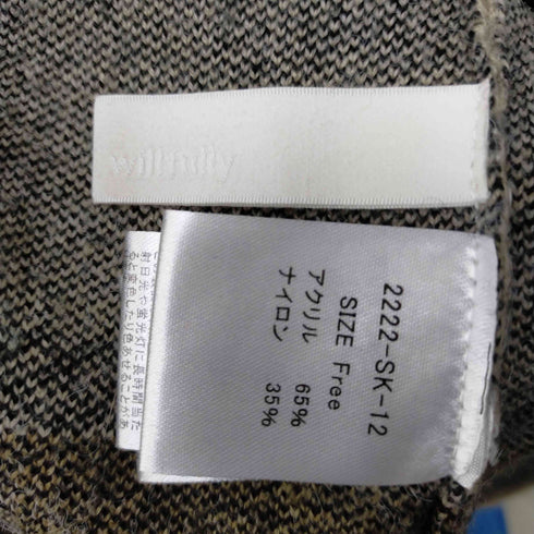 ウィルフリー willfully アクリル ニットスカート マキシ レディース FREE