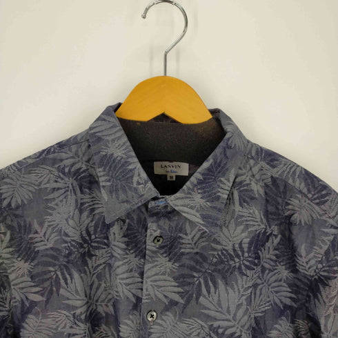 ランバン LANVIN リーフ柄長袖シャツ メンズ 50