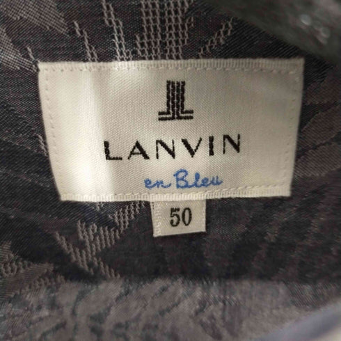 ランバン LANVIN リーフ柄長袖シャツ メンズ 50