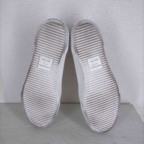 トムブラウン THOM BROWNE ホワイト キャンバス バルカナイズド ラバーソール THOM JOHN テニスシューズ メンズ US:9
