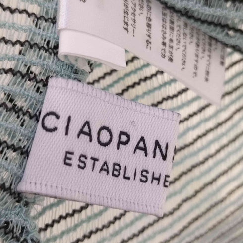 チャオパニックティピー CIAOPANIC TYPY シアーレースボーダーリンガーTEE レディース ONE SIZE