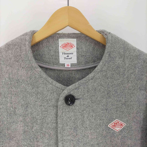 ダントン DANTON WOOLMOSSER ウールモッサ ノーカラー ジャケット レディース 38