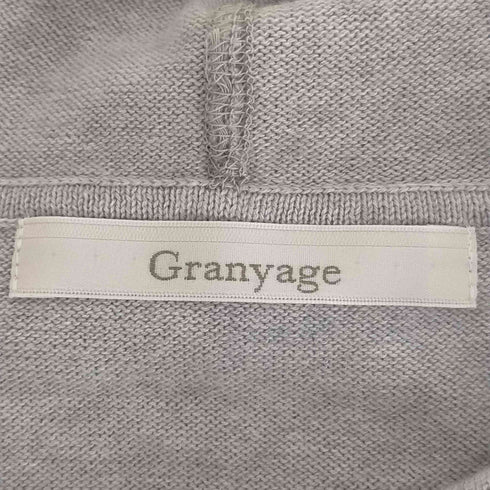 グランヤージュ Granyage カシミヤ混ジップパーカー レディース 38