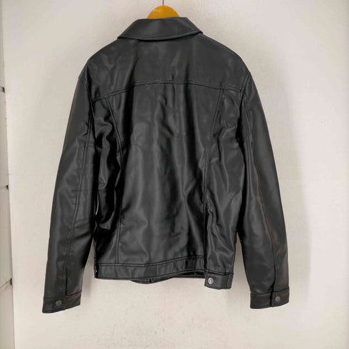 ザラ ZARA フェイクレザー トラッカージャケット メンズ import:XL