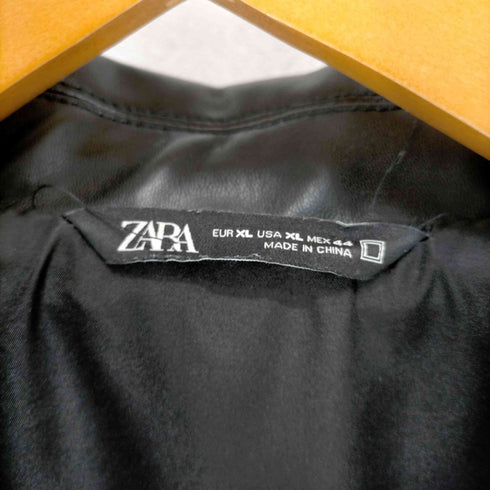 ザラ ZARA フェイクレザー トラッカージャケット メンズ import:XL