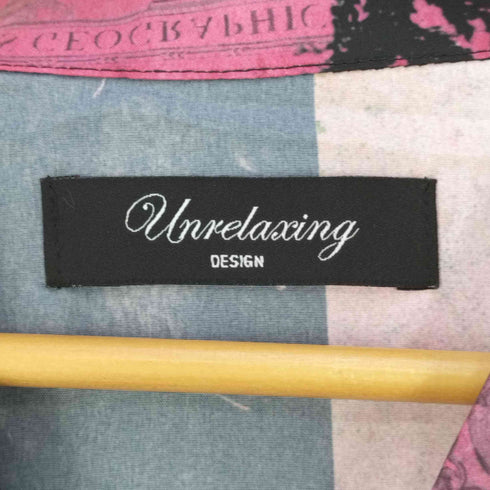 アンリラクシング unrelaxing 総柄 開襟オープンカラーポリシャツ メンズ