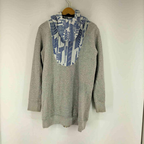 ハトラ hatra 総柄切替 ロングジップアップパーカー メンズ JPN:M