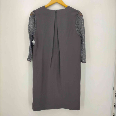ユナイテッドアローズグリーンレーベルリラクシング UNITED ARROWS green label relaxing Peツイル×レース Vネック ワンピース レディース FREE