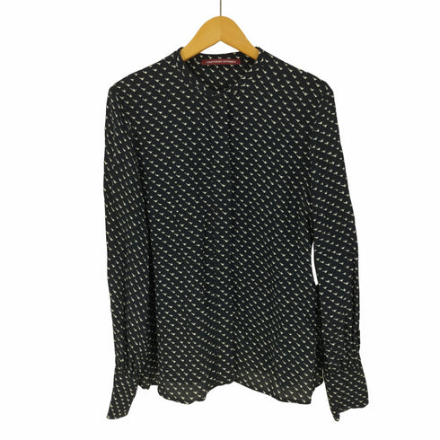 コントワーデコトニエ COMPTOIR DES COTONNIERS 21AW Blouse imprimée birdy black 鳥柄 長袖 ブラウス レディース JPN:9号