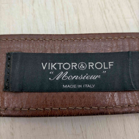 ビクターアンドロルフ VICTOR&ROLF イタリア製 マルチカラーレザーベルト メンズ 44