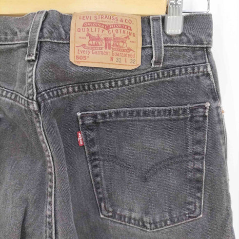 リーバイス Levis 2002年 エルサルバドル製 裏134 REGULAR FIT 505-0260 テーパードブラックデニムパンツ メンズ W:31 L:32