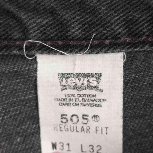 リーバイス Levis 2002年 エルサルバドル製 裏134 REGULAR FIT 505-0260 テーパードブラックデニムパンツ メンズ W:31 L:32