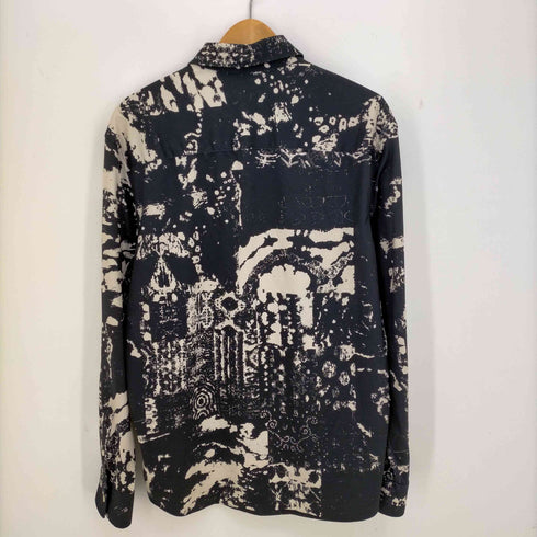ザラ ZARA ABSTRACT PRINT STRETCH SHIRT メンズ import:M