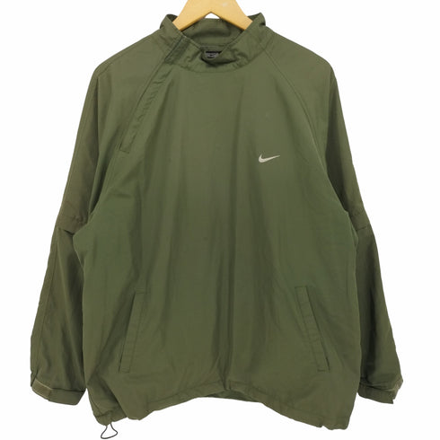 ナイキ NIKE スウォッシュロゴ刺繍 裏地メッシュ スタンドカラー 袖デタッチャブル プルオーバージャケット メンズ JPN:L