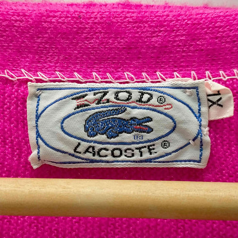 アイゾッドラコステ IZOD LACOSTE 青ワニ アクリルカーディガン メンズ import:XL