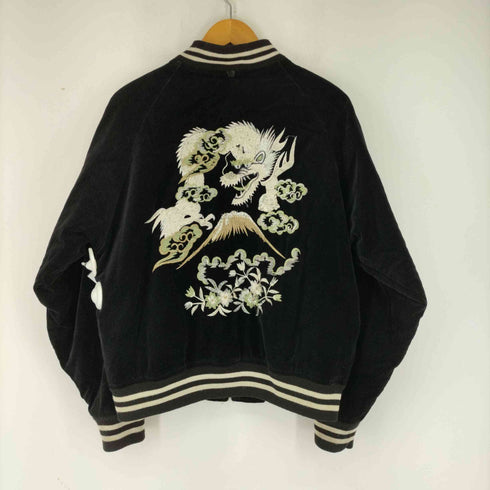龍刺繍 ベロアスカジャン メンズ