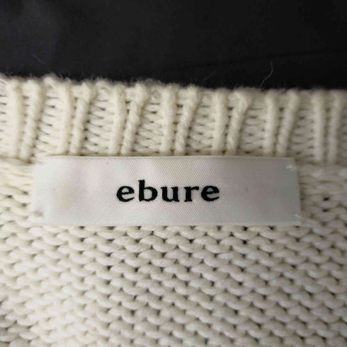 エブール ebure 21SS コットンカシミアローゲージクルーネック レディース