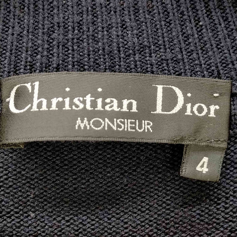 クリスチャンディオール Christian Dior MONSIEUR OLD 袖切替 格子柄 ニット メンズ JPN:4