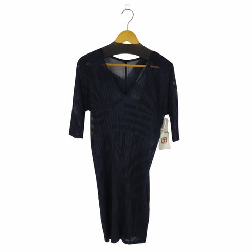 プリーツプリーズイッセイミヤケ PLEATS PLEASE ISSEY MIYAKE 20SS 透かし 前Vワンピース レディース JPN:3