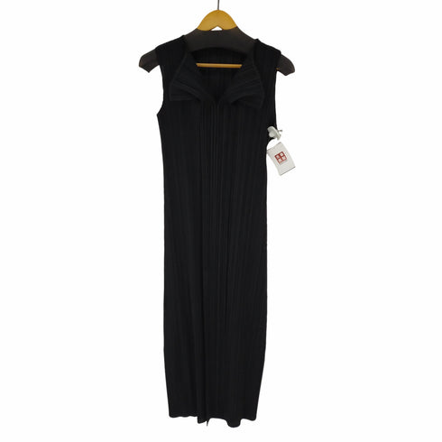 プリーツプリーズイッセイミヤケ PLEATS PLEASE ISSEY MIYAKE 17SS 前開き ノースリーブロングワンピース レディース JPN:3