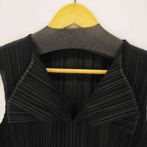 プリーツプリーズイッセイミヤケ PLEATS PLEASE ISSEY MIYAKE 17SS 前開き ノースリーブロングワンピース レディース JPN:3