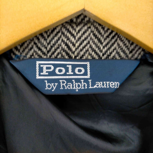 ポロバイラルフローレン Polo by RALPH LAUREN ヘリンボ―ン ツイード 3B シングルテーラドジャケット メンズ import:L
