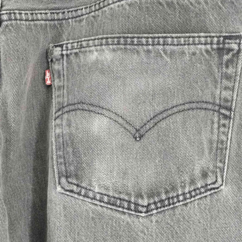 リーバイス Levis 90S 95年製 MADE IN USA 後染め ボタンフライ ブラックデニムパンツ メンズ 40/34