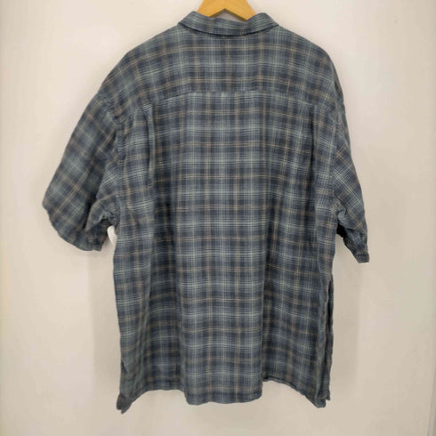 エディーバウアー Eddie Bauer 00S リネン混 チェック S/S シャツ メンズ JPN:XXL