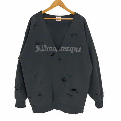 フリークスストア FREAKS STORE 23ss ヘビーウェイト ダメージ加工 スキッパースウェット メンズ JPN:L