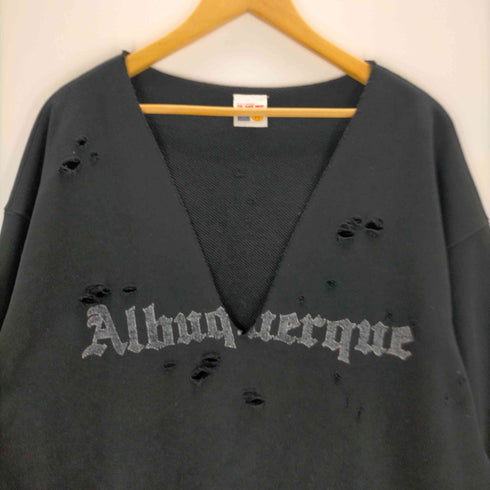 フリークスストア FREAKS STORE 23ss ヘビーウェイト ダメージ加工 スキッパースウェット メンズ JPN:L