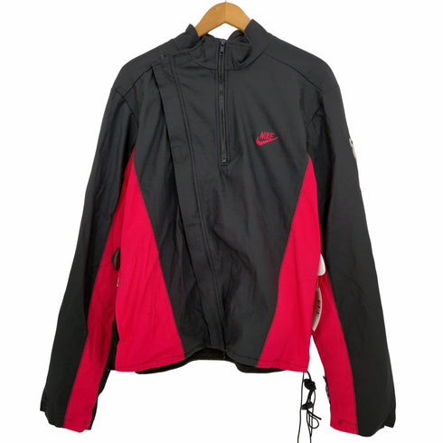 ナイキ NIKE USA製 アシンメトリージップ レイヤードデザイン ジャケット メンズ import:XL